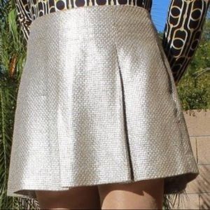Banana Republic Gold/ Taupe Pleated Skirt - Size 6